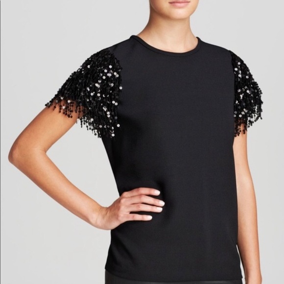 Kate Spade Sequin Fringe Structured Top - Picture 2 of 10